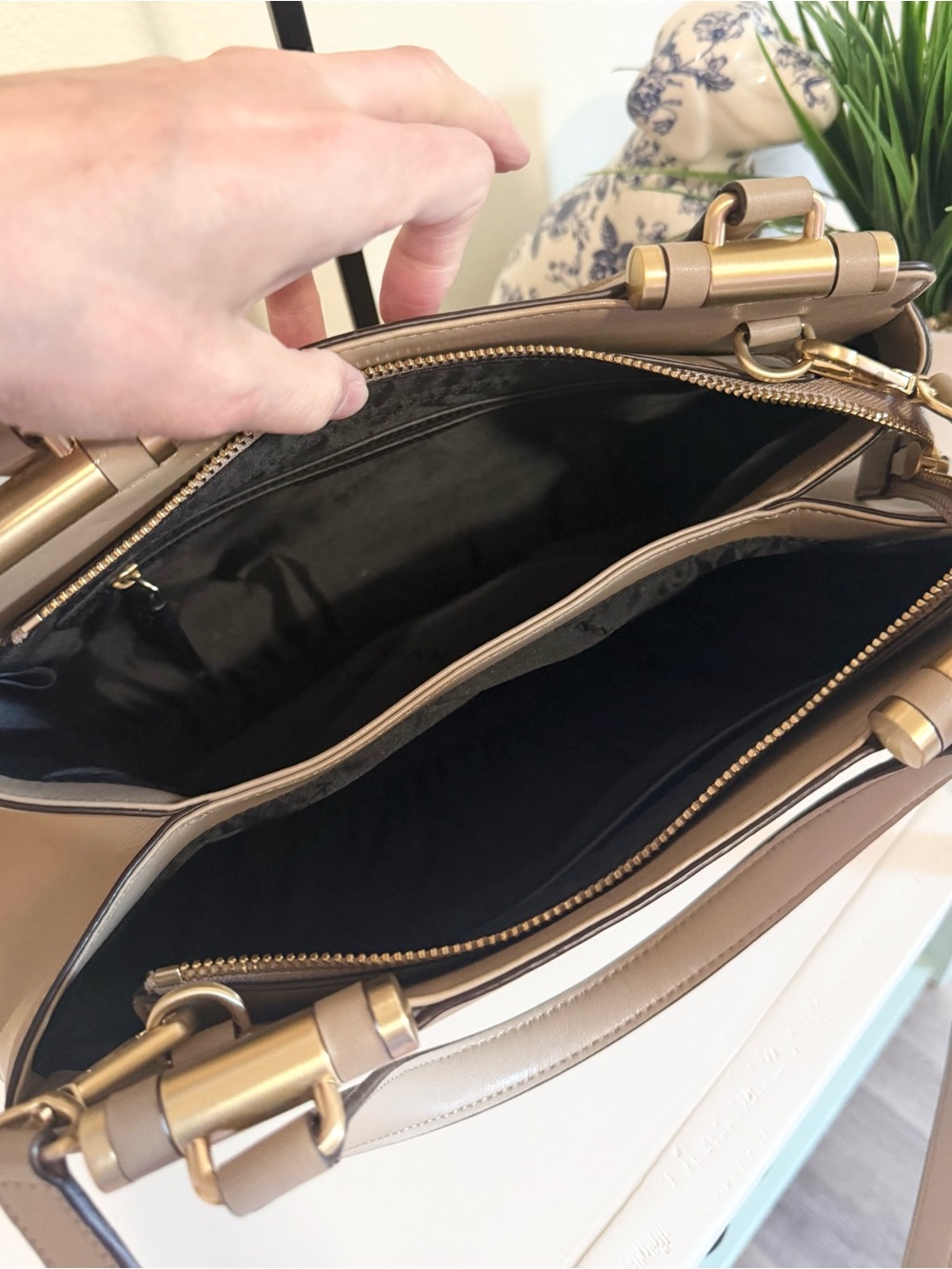 Donna Karan Hardware Leather Satchel - Picture 5 of 7